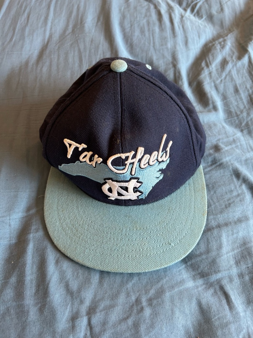 Vintage 90s North Carolina Tar Heels SnapBack Hat Adjustable Cap Embroidered